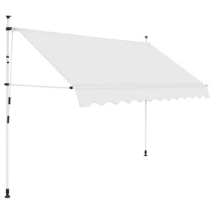 VidaXL Luifel handmatig uittrekbaar 250 cm crème