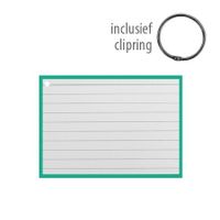 Flashcards A6 incl. clipring Groen