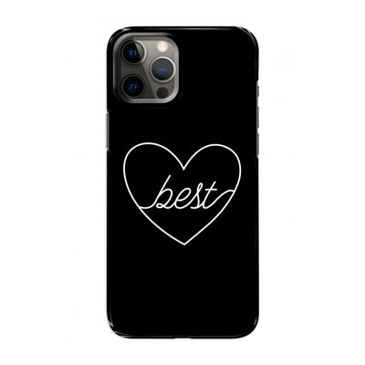 Best heart black: Volledig geprint iPhone 12 Hoesje
