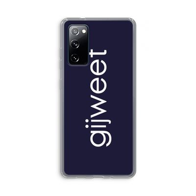 Gijweet: Samsung Galaxy S20 FE / S20 FE 5G Transparant Hoesje