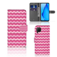 Huawei P40 Lite Telefoon Hoesje Waves Pink - thumbnail