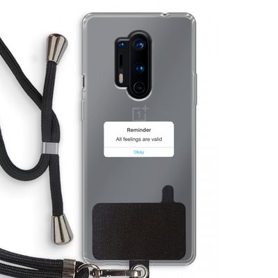Reminder: OnePlus 8 Pro Transparant Hoesje met koord