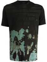 Stain Shade t-shirt en coton à imprimé tie-dye - Noir