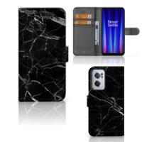 OnePlus Nord CE 2 | Bookcase | Marmer Zwart - Origineel Cadeau Vader