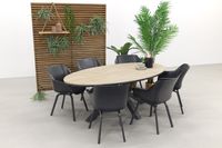 Hartman Sophie Element - Xerix / GI Edison 220 x 115 cm. tafel - ovale tuinset - thumbnail