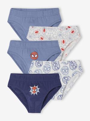 Set van 5 SPIDERMAN Slips voor jongens chambrayblauw