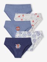 Set van 5 SPIDERMAN Slips voor jongens chambrayblauw
