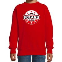 Have fear Poland is here / Polen supporter sweater rood voor kids - thumbnail