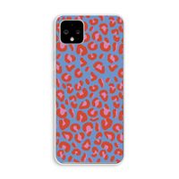 Leopard blue: Pixel 4 XL Transparant Hoesje