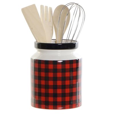 Keukengerei set van 4x stuks - in Tartan look houder