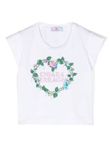 Chiara Ferragni Kids t-shirt imprimé en coton stretch - Blanc