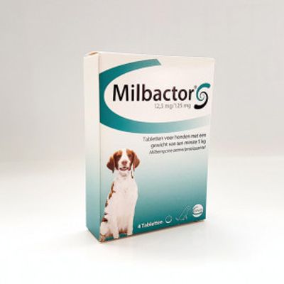 Milbactor Ontwormingsmiddel hond vanaf 5 kg 4 tabletten