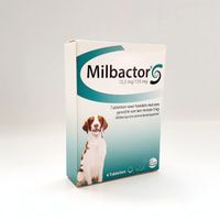 Milbactor Ontwormingsmiddel hond vanaf 5 kg 12 tabletten - thumbnail