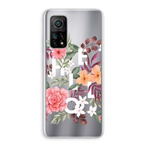 Hello in flowers: Xiaomi Mi 10T 5G Transparant Hoesje