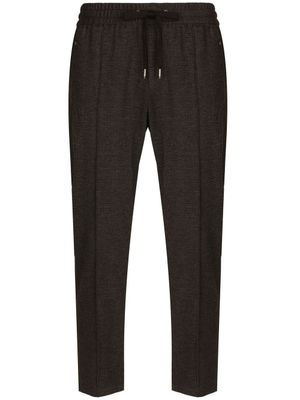 Dolce & Gabbana pantalon de jogging à carreaux - Gris