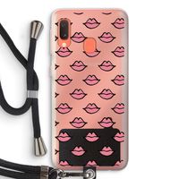 Lipjes: Samsung Galaxy A20e Transparant Hoesje met koord