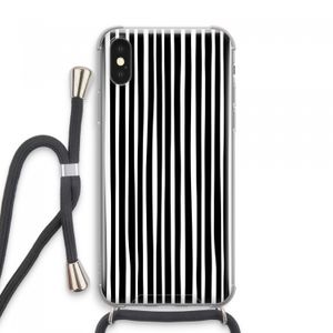 Stripes: iPhone XS Max Transparant Hoesje met koord
