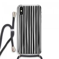 Stripes: iPhone XS Max Transparant Hoesje met koord