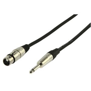 König XLR - 6.35mm audio kabel 4 m XLR (3-pin) Zwart