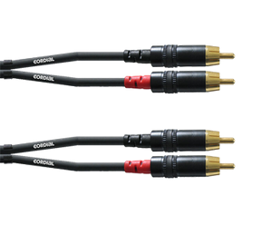 Cordial CFU 3 CC audio kabel 3 m 2 x RCA Zwart