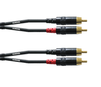 Cordial CFU 3 CC audio kabel 3 m 2 x RCA Zwart - thumbnail