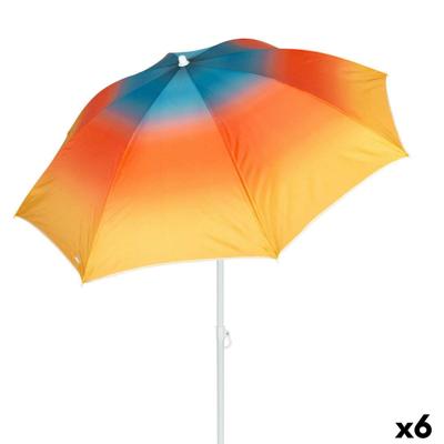 Strandparasol Aktive Multicolour 180 x 195 x 180 cm (6 Stuks)