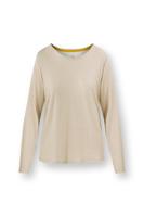 Pip Studio Tina Top Lange Mouw Thousand Leaves Zand M