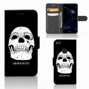 Telefoonhoesje met Naam Huawei P10 Lite Skull Eyes