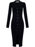 Dion Lee robe en maille nervurée - Noir