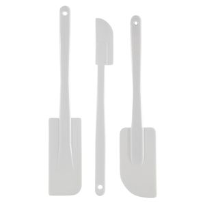 3x Pannenlikker/pannenschraper wit    -