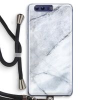 Witte marmer: Honor 9 Transparant Hoesje met koord