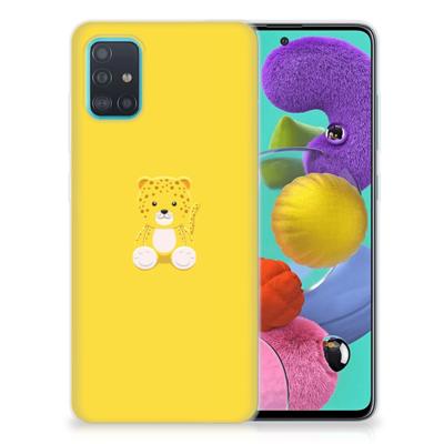 Samsung Galaxy A51 Telefoonhoesje met Naam Baby Leopard Samsung Galaxy A51 Telefoonhoesje met Naam Baby Leopard