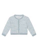 Dolce & Gabbana Kids cardigan à logo en intarsia - Bleu