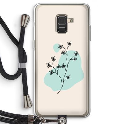 Love your petals: Samsung Galaxy A8 (2018) Transparant Hoesje met koord