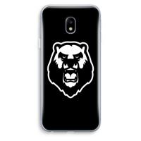 Angry Bear (black): Samsung Galaxy J3 (2017) Transparant Hoesje - thumbnail