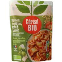 Cereal Ravioli tofu tomaat basilicum bio