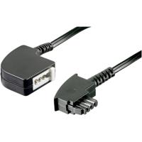 Telefoon (analoog) Verlengkabel [1x Telefoonstekker Duitsland (TAE-F) - 1x Telefoonkoppeling Duitsland (TAE-F)] 6.00 m Zwart