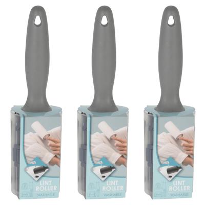 Kledingroller - 3x - kleefroller - kledingborstel - pluizenroller - herbruikbaar en wasbaar