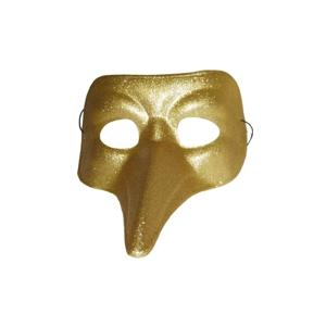 Snavel oogmasker - goud - glitters - volwassenen - snavelmasker - verkleedmasker