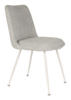 ZILT Eetkamerstoel 'Wayland' Bouclé, kleur Off White