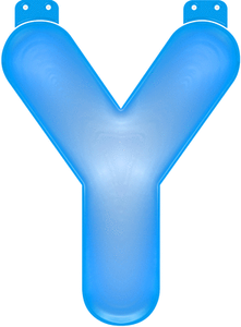 Opblaasbare letter Y blauw   -