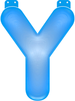 Opblaasbare letter Y blauw   -