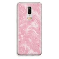 Abstract Painting Pink: OnePlus 6 Transparant Hoesje