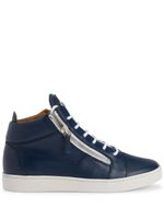 Giuseppe Zanotti baskets Frankie à plaque logo - Bleu - thumbnail