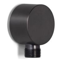 Wandaansluitbocht Blue Label Brondby | Inbouw | Messing | Rond | ½ | Gunmetal PVD