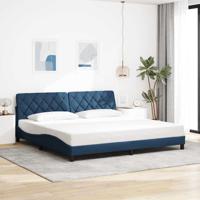 Bedframe zonder matras stof blauw 200x200 cm
