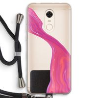 Paarse stroom: Xiaomi Redmi 5 Transparant Hoesje met koord