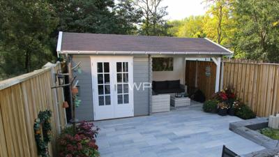 Woodpro Blokhut/Tuinhuis Margret 550x300 cm- Zadeldak- Hout- Woodpro