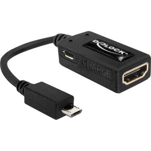 DeLOCK MHL > HDMI + micro-USB kabel 0,15 meter