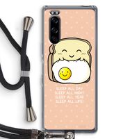 Sleep All Day: Sony Xperia 5 Transparant Hoesje met koord
